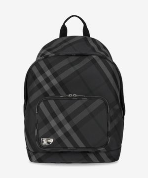 헤리티지 체크 백팩 - 차콜 / 8097347