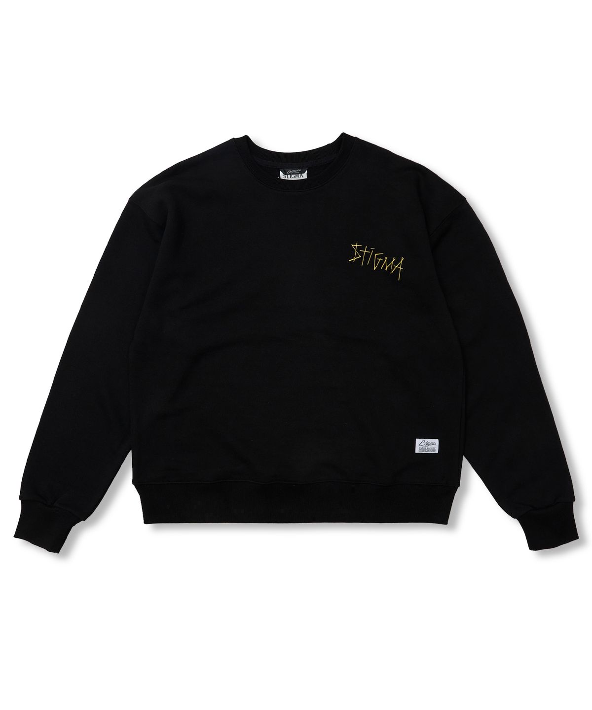 스티그마(STIGMA) Doodle Oversized Crewneck Black
