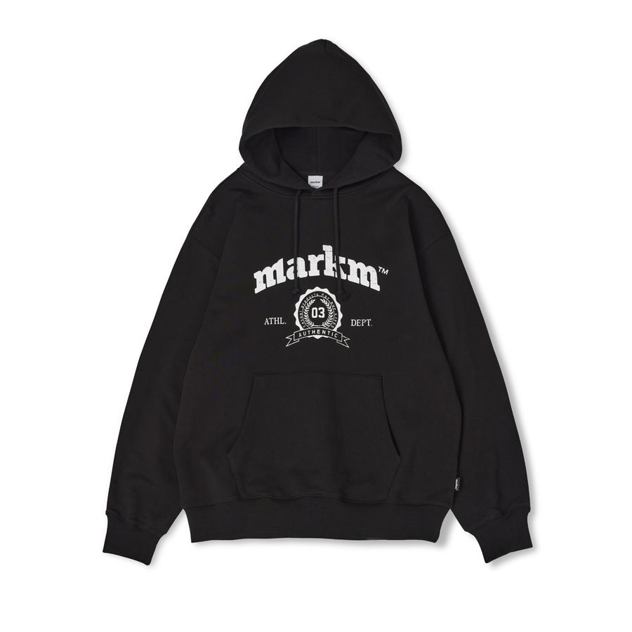 [MARKM]MARKM COLLEGE LOGO GRAPHIC HOODIE★大人気★ MUSINSA | MARKM MARKM COLLEGE LOGO GRAPHIC HOODIE-BLACK