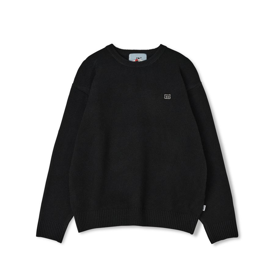 MUSINSA公式 | MARKM BASIC CREWNECK KNIT-BLACK