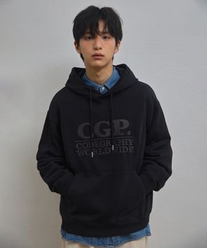 스퀘어 로고 후디_블랙