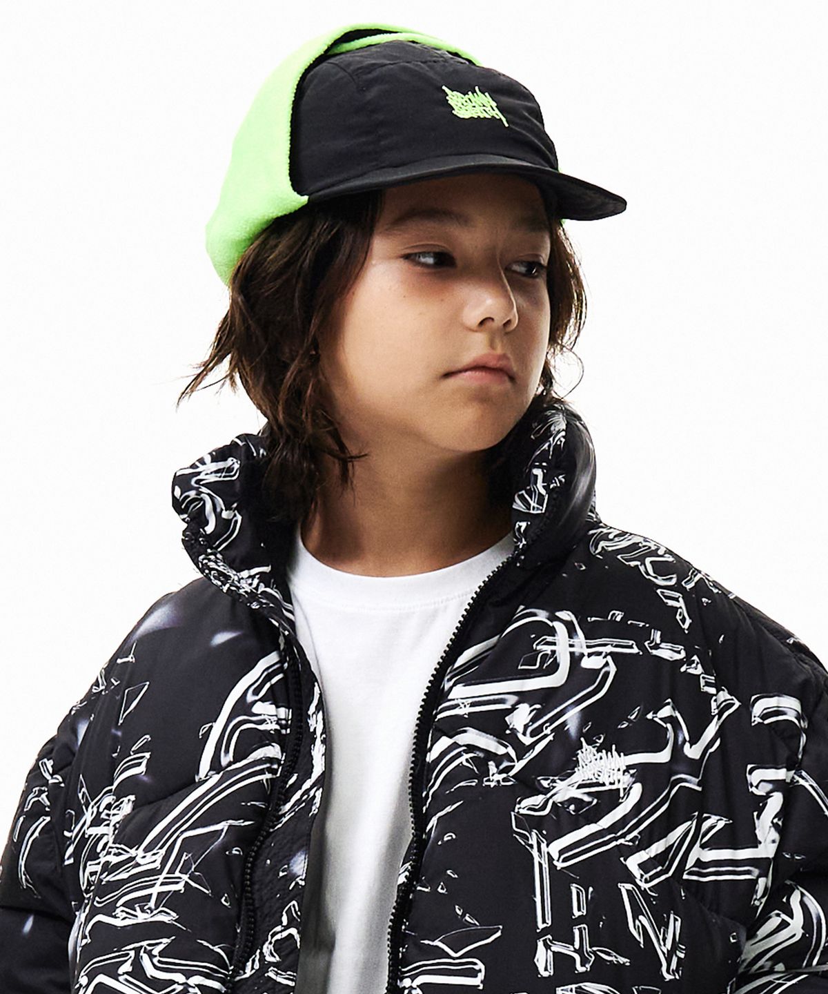 브라운브레스 키즈(BROWNBREATH KIDS) KIDS TAG EARMUFF CAP - BLACK