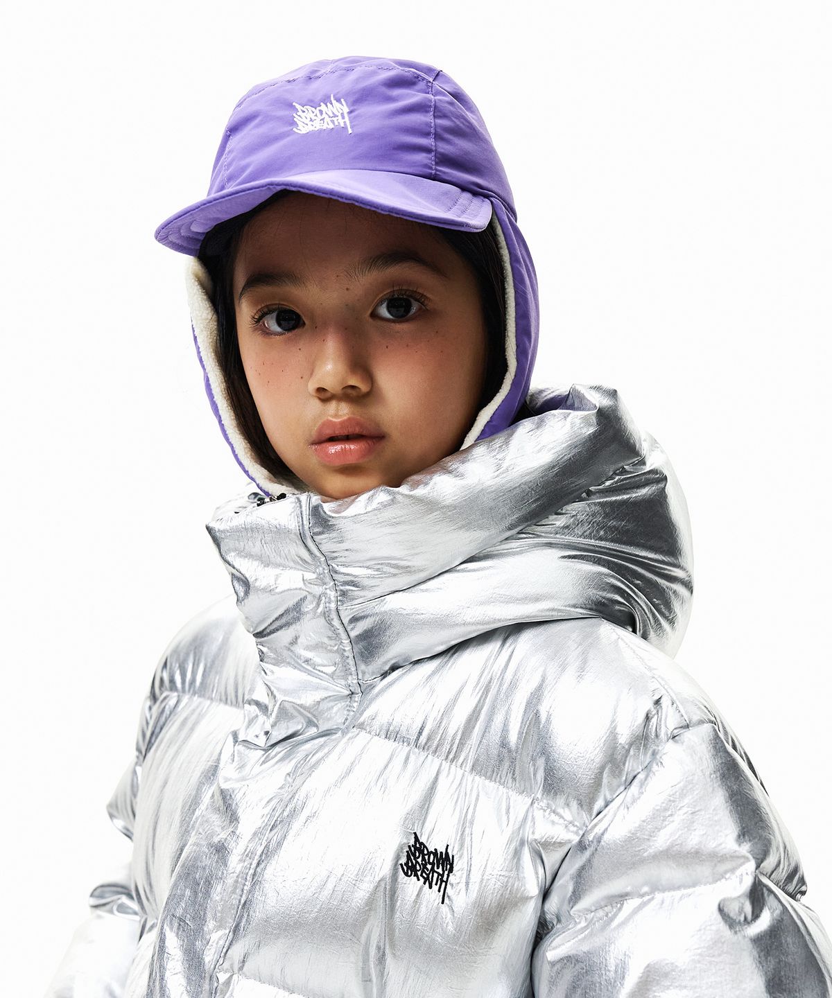 브라운브레스 키즈(BROWNBREATH KIDS) KIDS TAG EARMUFF CAP - PURPLE