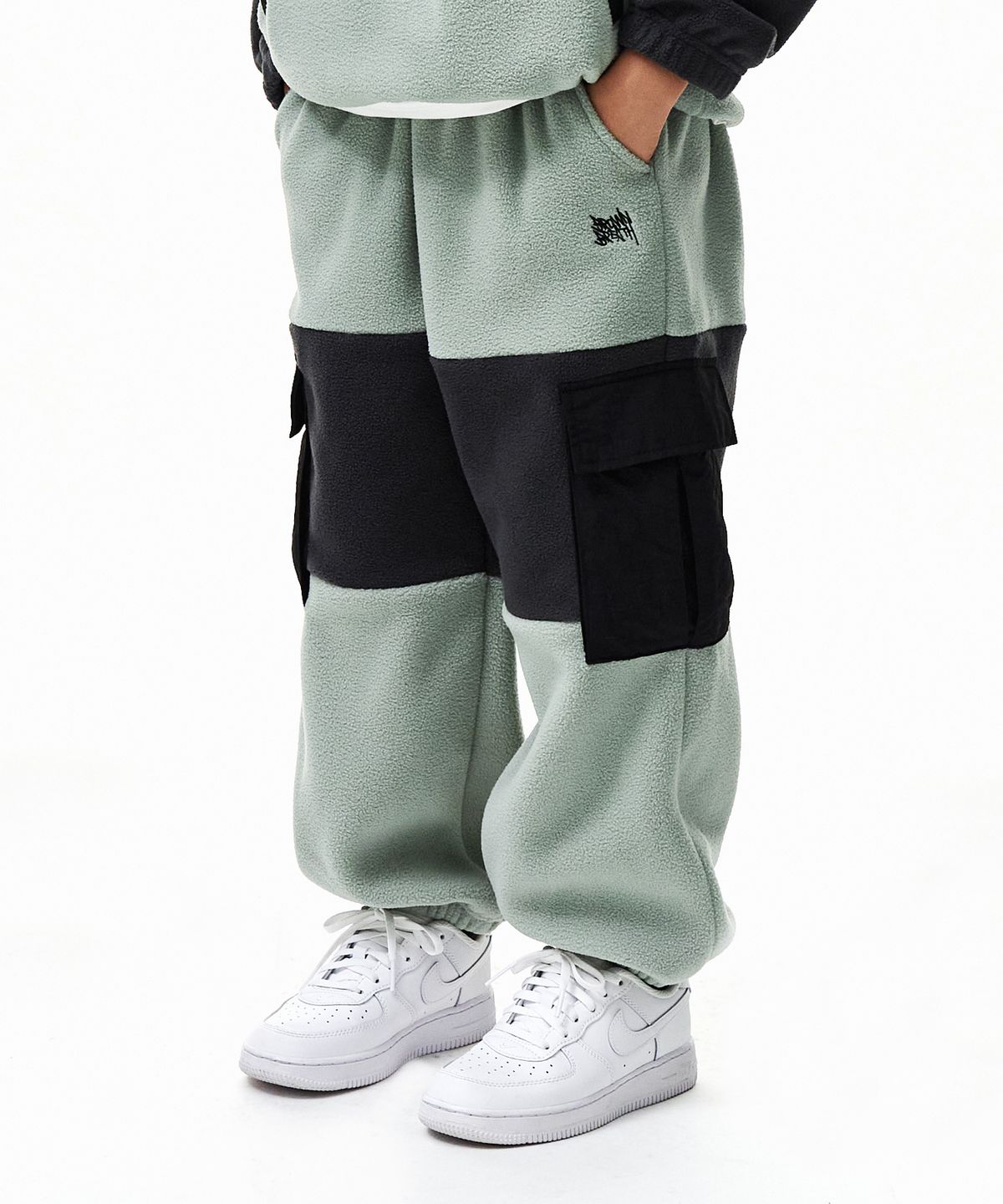 브라운브레스 키즈(BROWNBREATH KIDS) KIDS FLEECE PANTS - MINT GREY