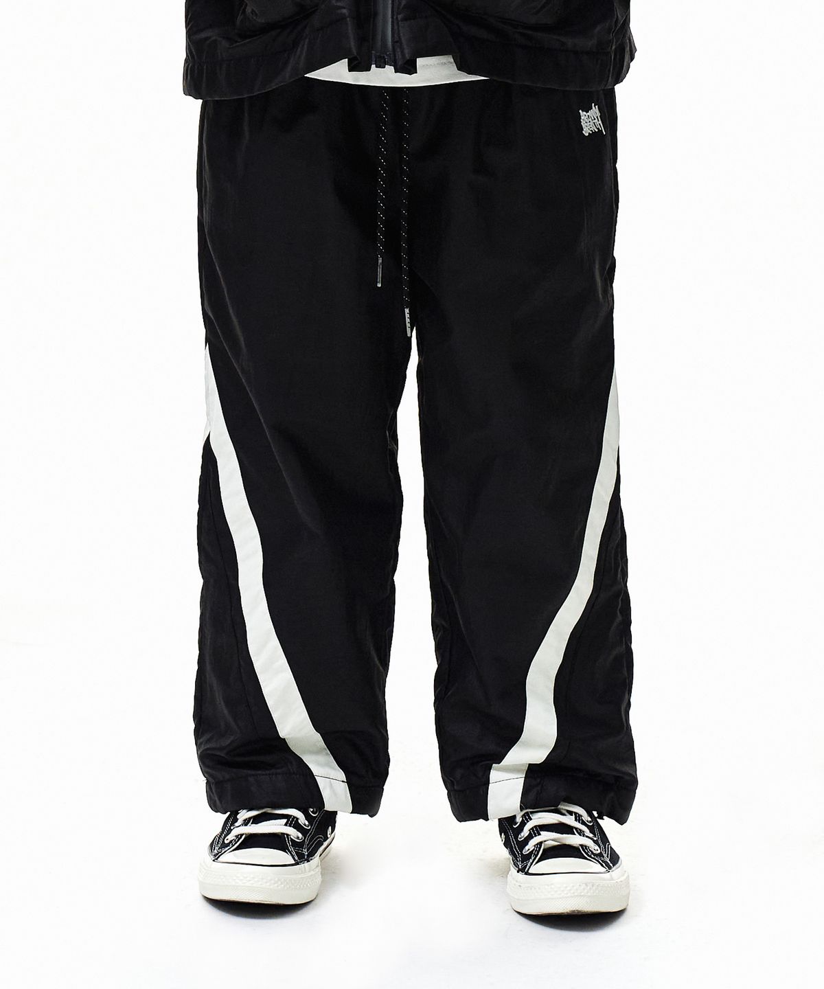 브라운브레스 키즈(BROWNBREATH KIDS) KIDS TAG LINE NYLON PANTS - BLACK