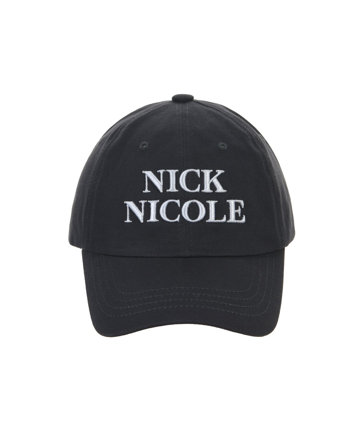 닉앤니콜(NICK&NICOLE) ORIGINALS NICOLE BALL CAP_CHARCOAL WHITE