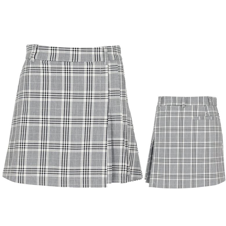 봄가을 체크 플리츠 큐롯 2중 골프 스커트 DOSLSK20