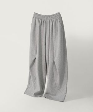 [여름or사계절or기모 원단선택]웨이브턱 벌룬 와이드 팬츠