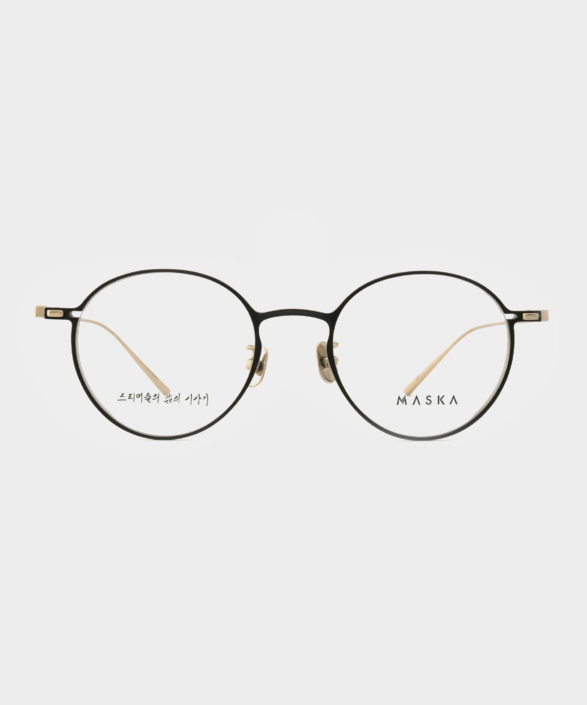 마스카(MASKA) Cloud_T_GREEN 48 01B 클라우드그린 T 48 블랙 골드