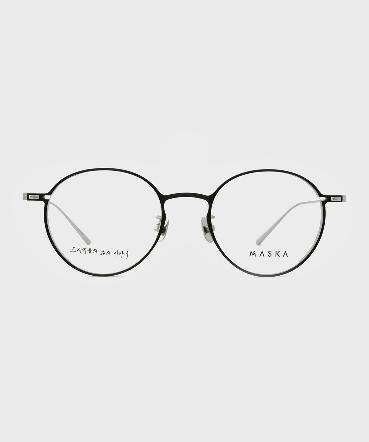 마스카(MASKA) Cloud_T_GREEN 48 02B 클라우드그린 T 48 블랙 실버