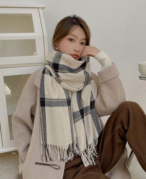 소프트 체크 패턴 머플러 5color