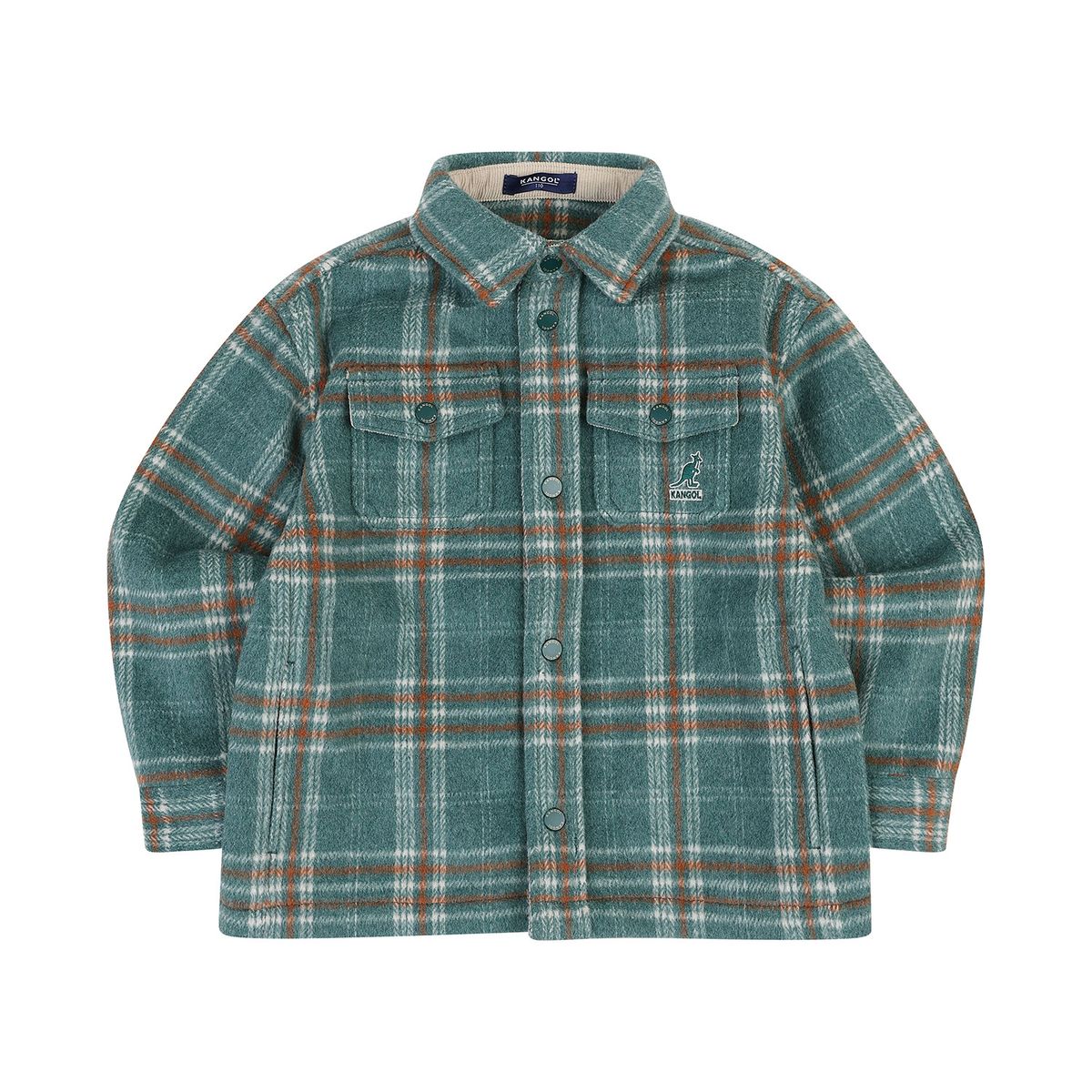 캉골키즈(KANGOL KIDS) 체크 패턴 셔켓 QD 0003 민트