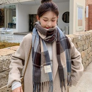 윈터 베이직 니트 체크 머플러 4color