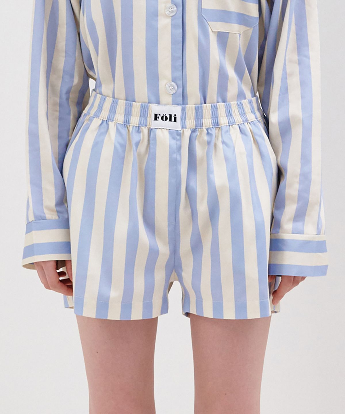 폴리(FOLI) (Unisex) 페일 블루 파자마 반바지