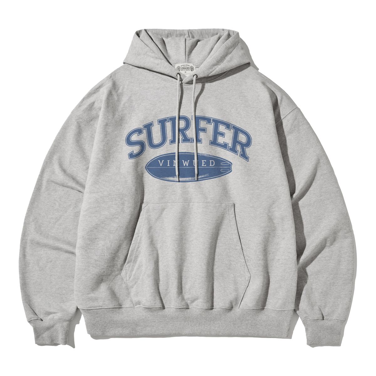 빈웨드(VINWUED) SURFER Surfing Board 서퍼 서핑보드 빈티지 멜란지 그레이 멜란지 오버핏 후드