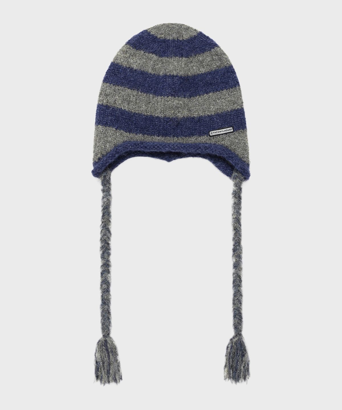 더바이닐하우스(THEVINYLHOUSE) EAR FLAP STRIPE BEANIE GREEN