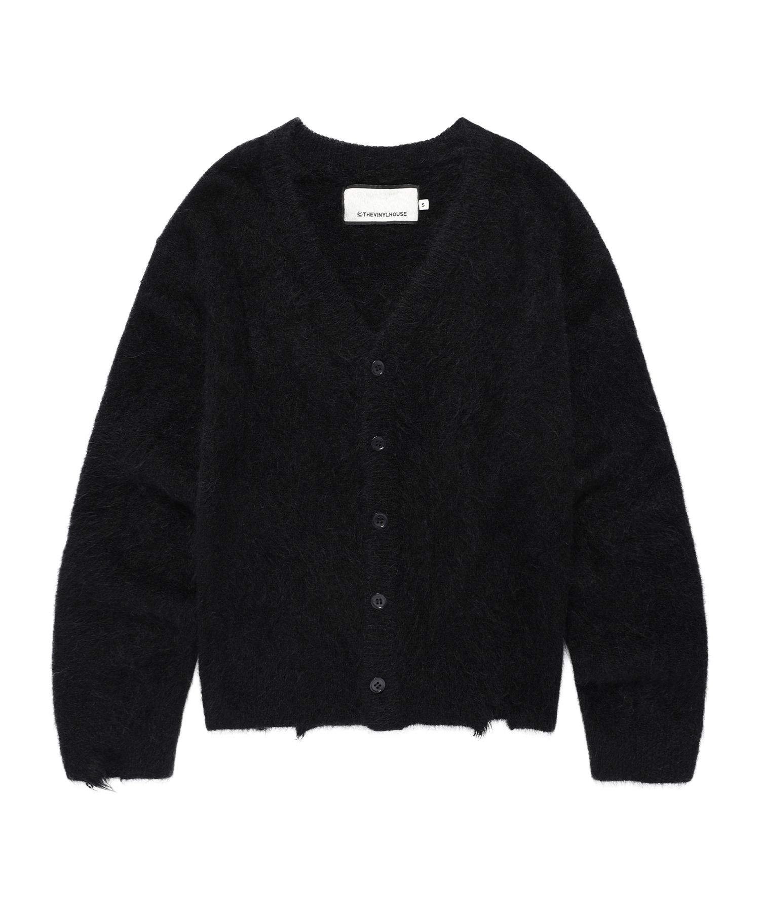 MUSINSA公式 | THEVINYLHOUSE GRUNGE CARDIGAN BLACK