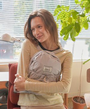 미니 스트링 백팩 라이트그레이