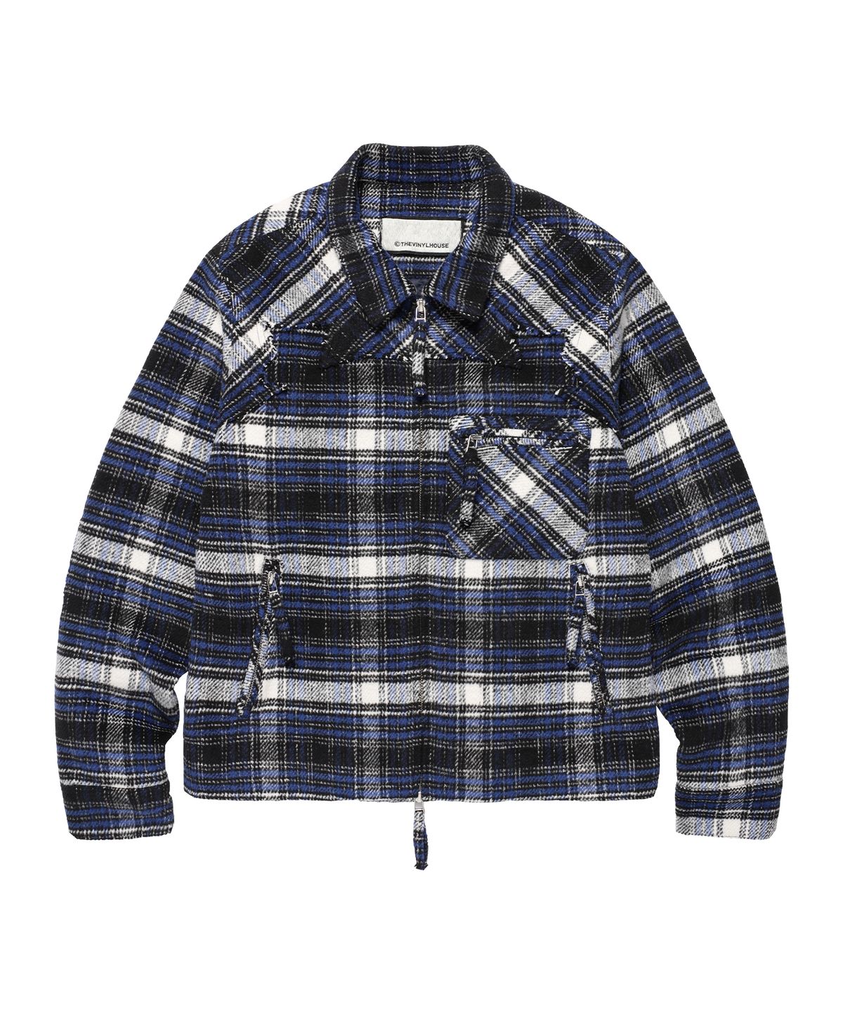 더바이닐하우스(THEVINYLHOUSE) FLANNEL JACKET BLUE