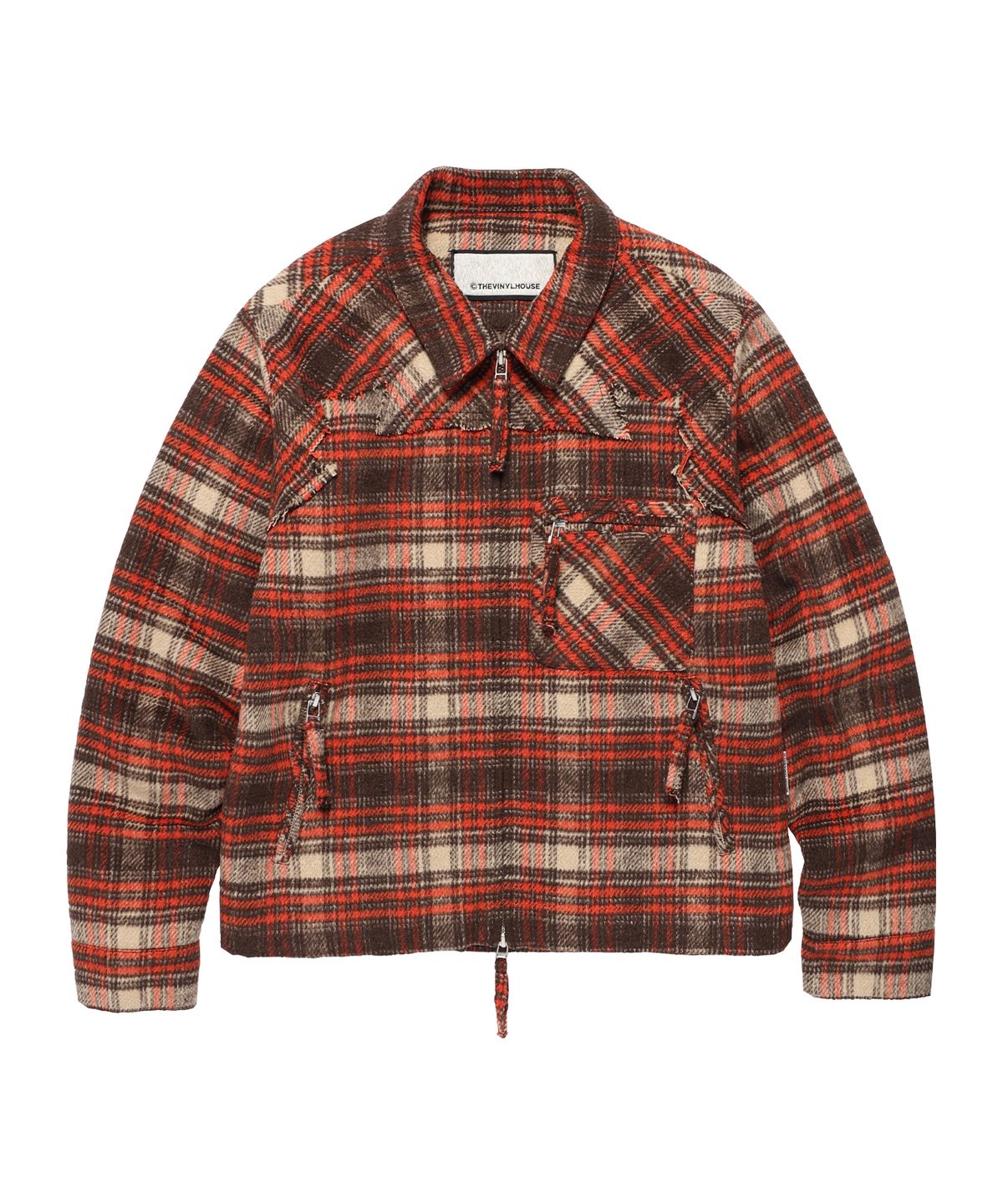더바이닐하우스(THEVINYLHOUSE) FLANNEL JACKET BROWN