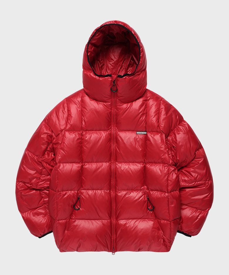 HOODED DUCK DOWN JACKET BURGUNDY
