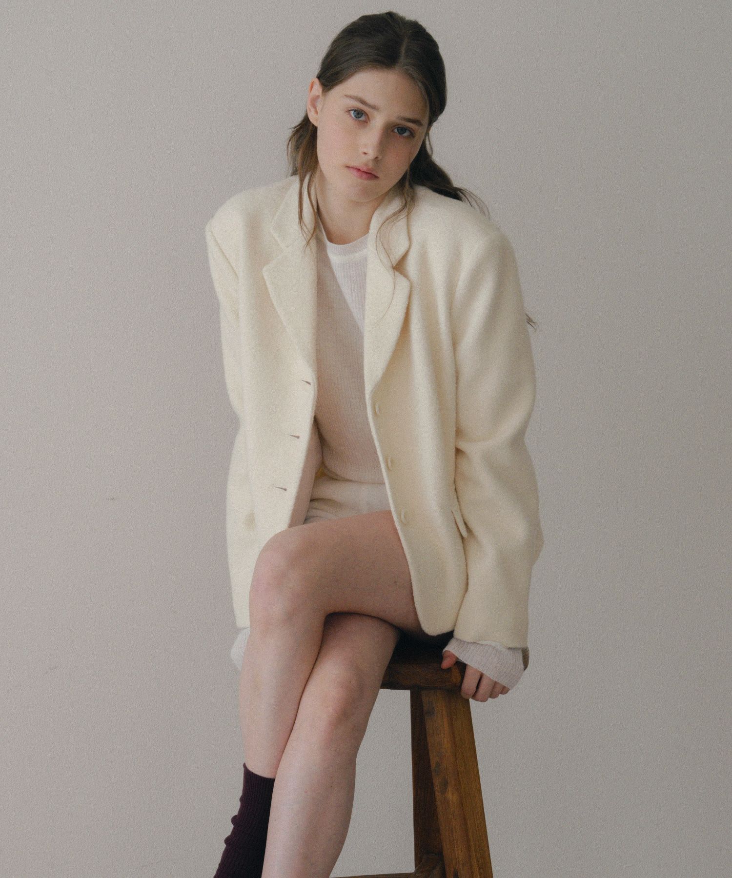 LETTERA ■ Wool Alpaca Crop Jacket MUSINSA | LETTERA Wool Alpaca Crop Jacket
