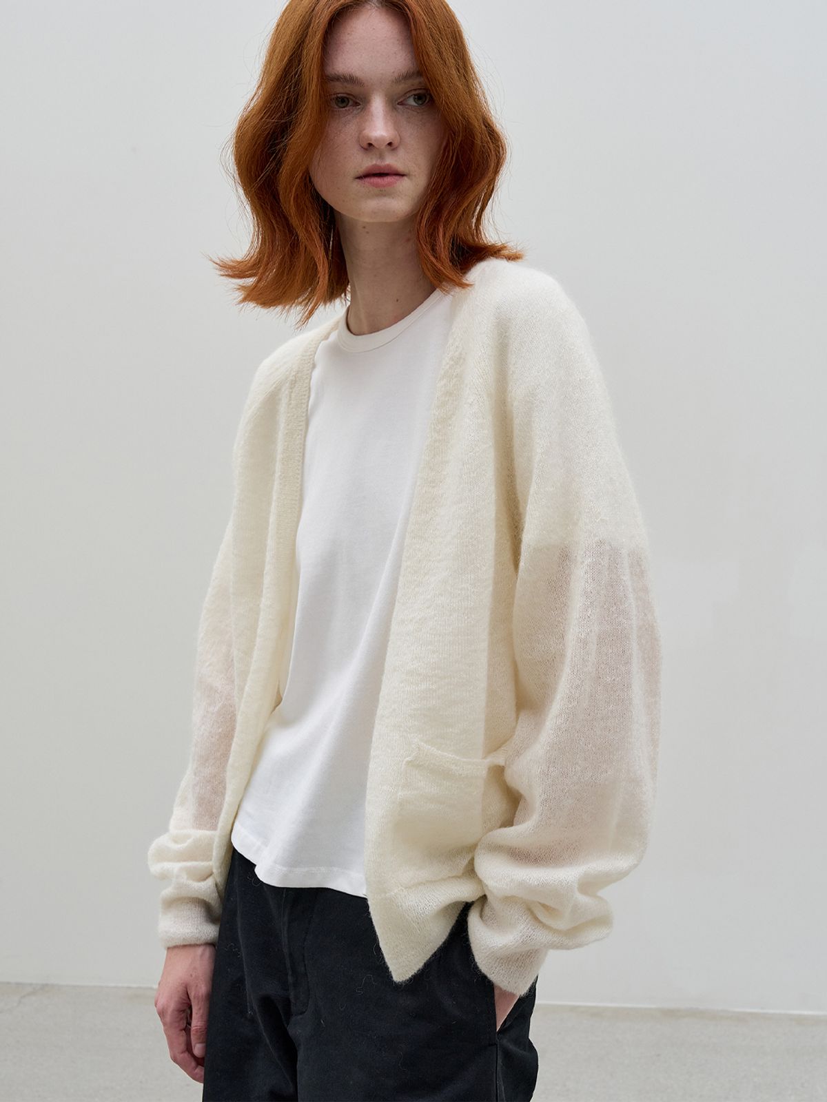 해브 앤 해브(HAVE8HAVE) KID-MOHAIR LIGHT KNIT CARDIGAN_2 color