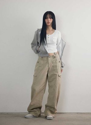 JED CARGO PANTS / BEIGE