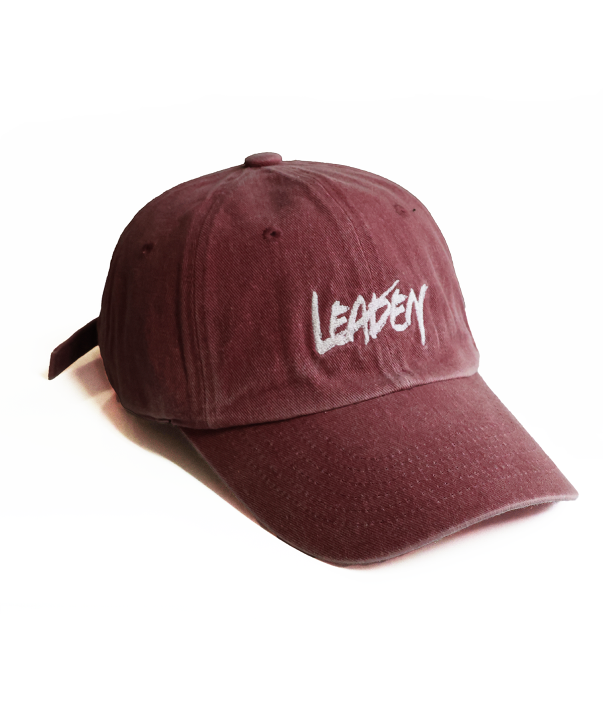 리든(LEADEN) 빈티지 워시드 캘리그래피 볼캡 [핑크]