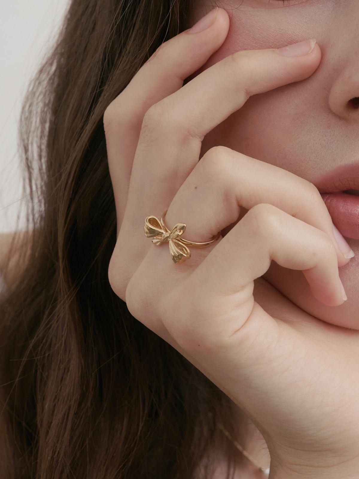 소수(SOSOO) Ribbon Ring With Pleated Details