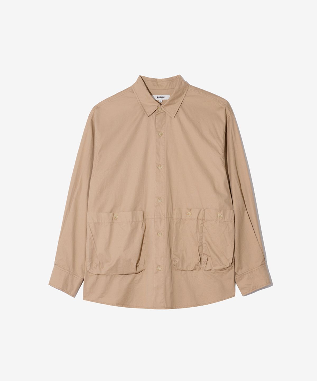 논타입(NONTYPE) POUCH POCKET SHIRTS (BEIGE)