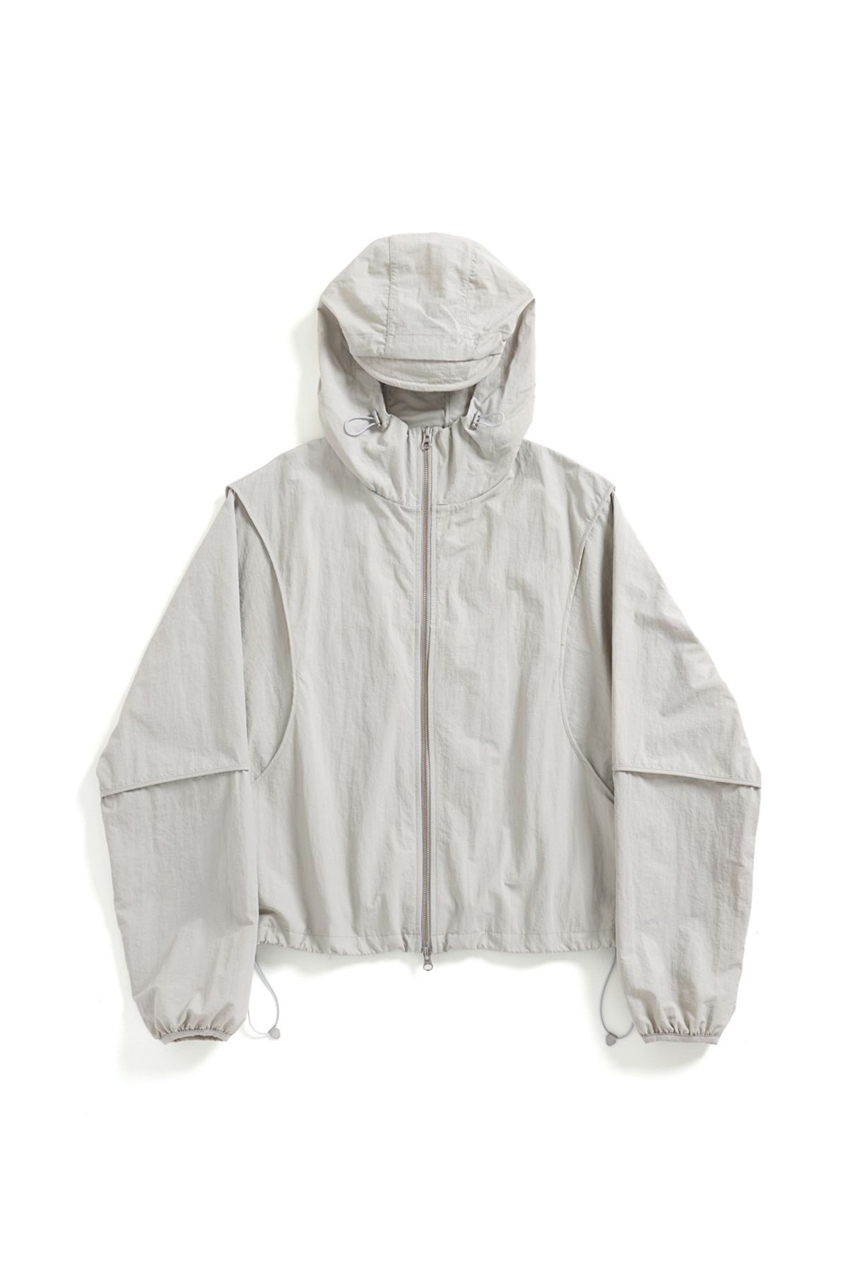 해칭룸(HATCHINGROOM) Crop Windbreaker Light Grey