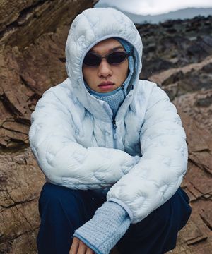 하프돔(HALFDOME) 경량 구스다운 후드자켓 LIGHT GREY