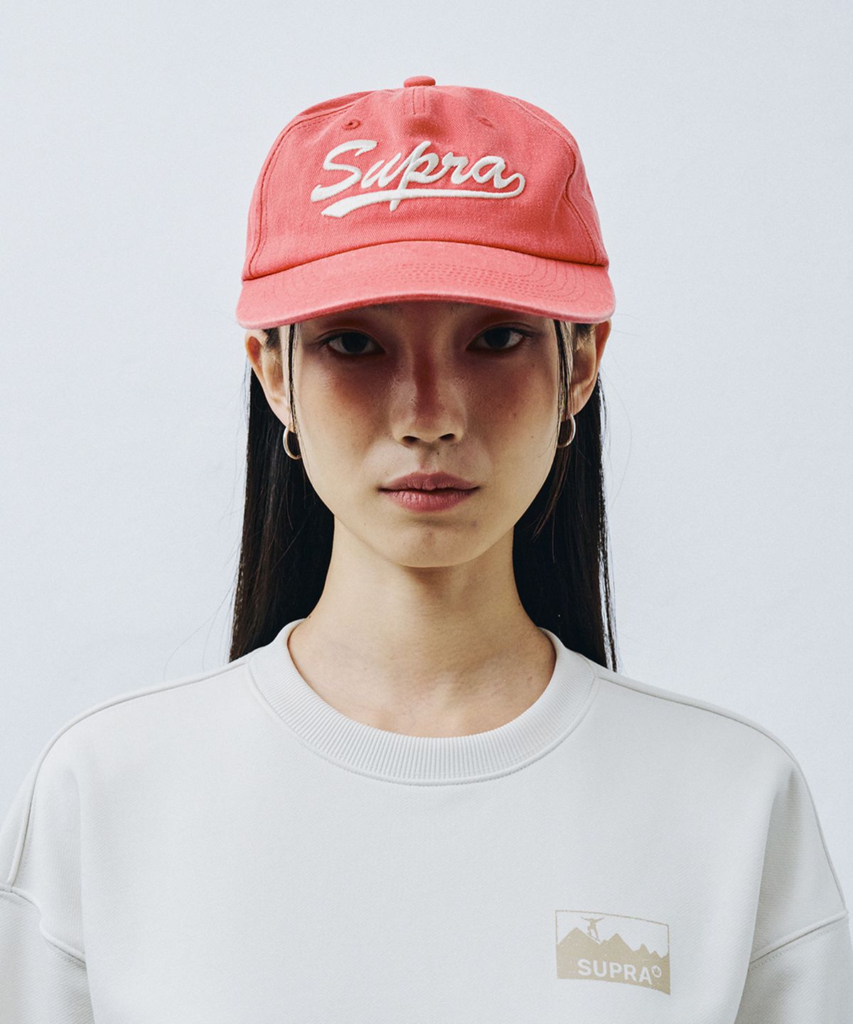수프라(SUPRA) 피그먼트 워싱 보더캡(RED)