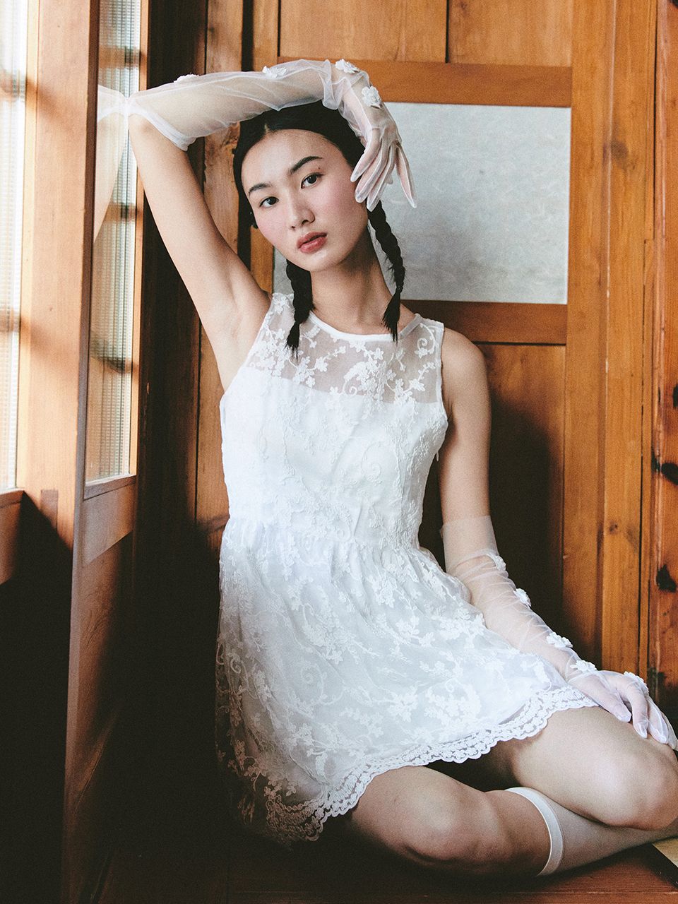 ganisong ブライダルドレス MUSINSA公式 | GANISONG Bridal Almond Mini Dress_White
