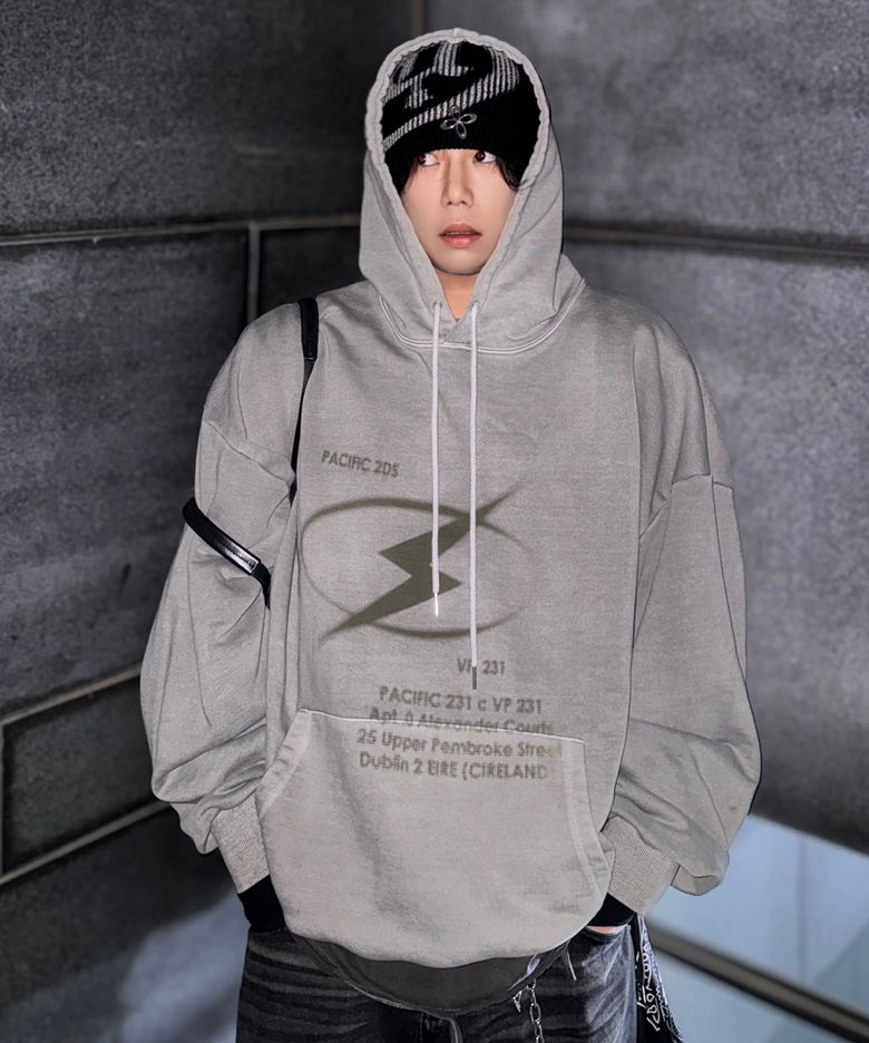 라이트닝 데커 스웨트 후드 PIGMENT GREY