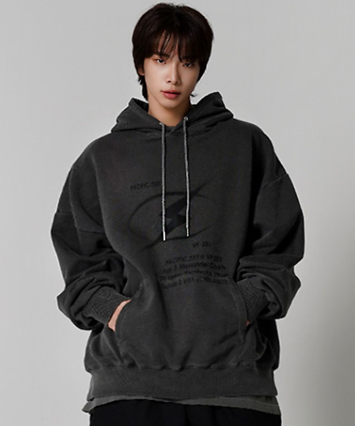 더마일(THEMILE) 라이트닝 데커 스웨트 후드 PIGMENT D.GREY