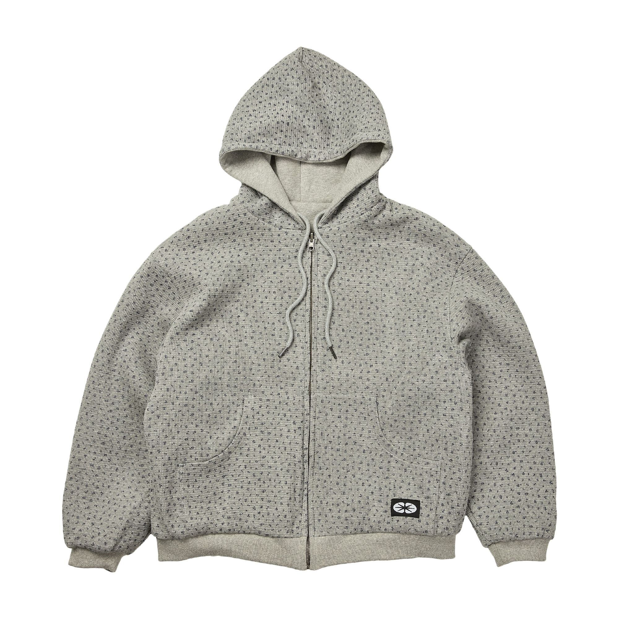 MUSINSA | ERTR Reversible Hoodie Zip-Up Waffle Grey