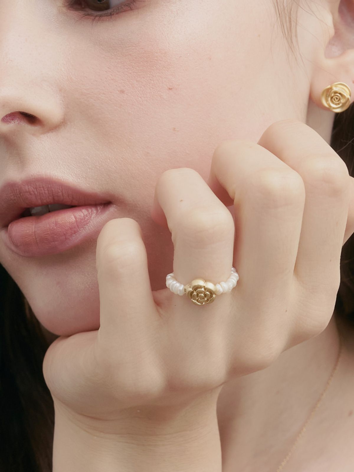 소수(SOSOO) Natural Pearl Rose Ring