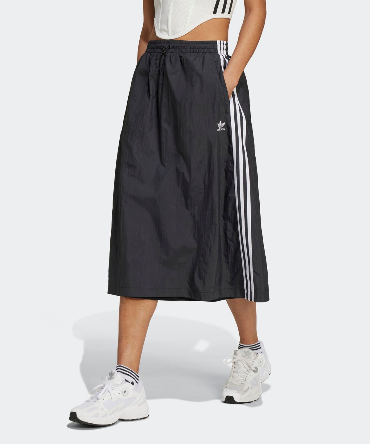 아디다스(ADIDAS) 3S 롱 스커트 - 블랙 / IY7275