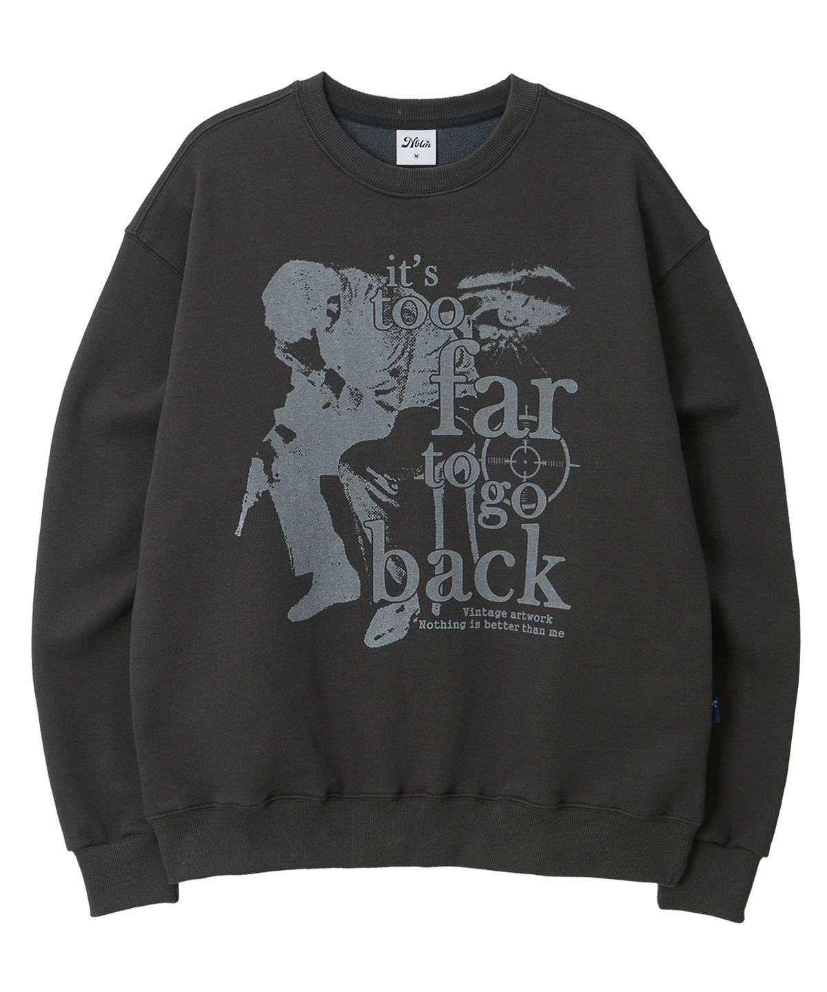 낫띵이즈베럴댄미(NOTHINGISBETTERTHANME) VINTAGE ARTWORK SWEATSHIRT_charcoal
