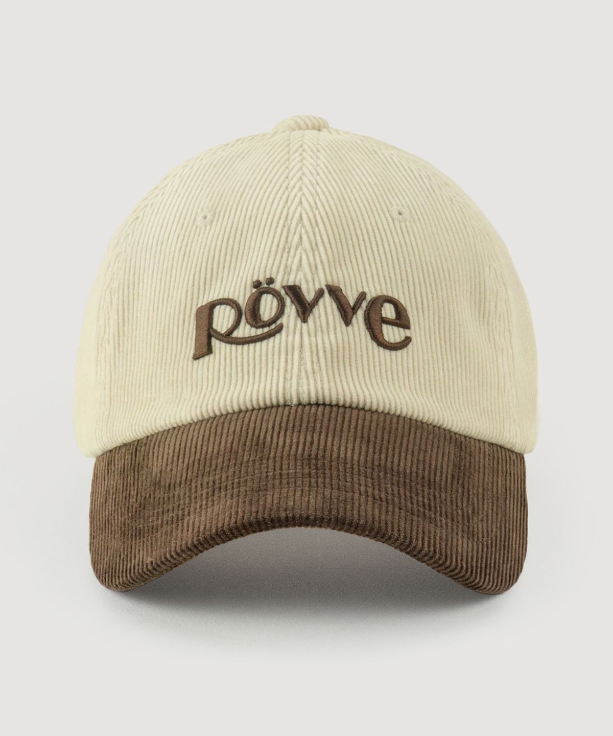 뢰브(ROVVE) Corduroy Color Mix Logo Cap (Cream)