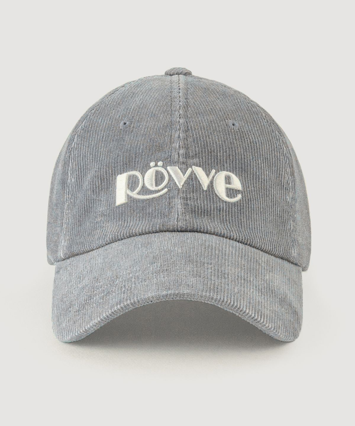 뢰브(ROVVE) Pigment Corduroy Logo Cap (Light Gray)