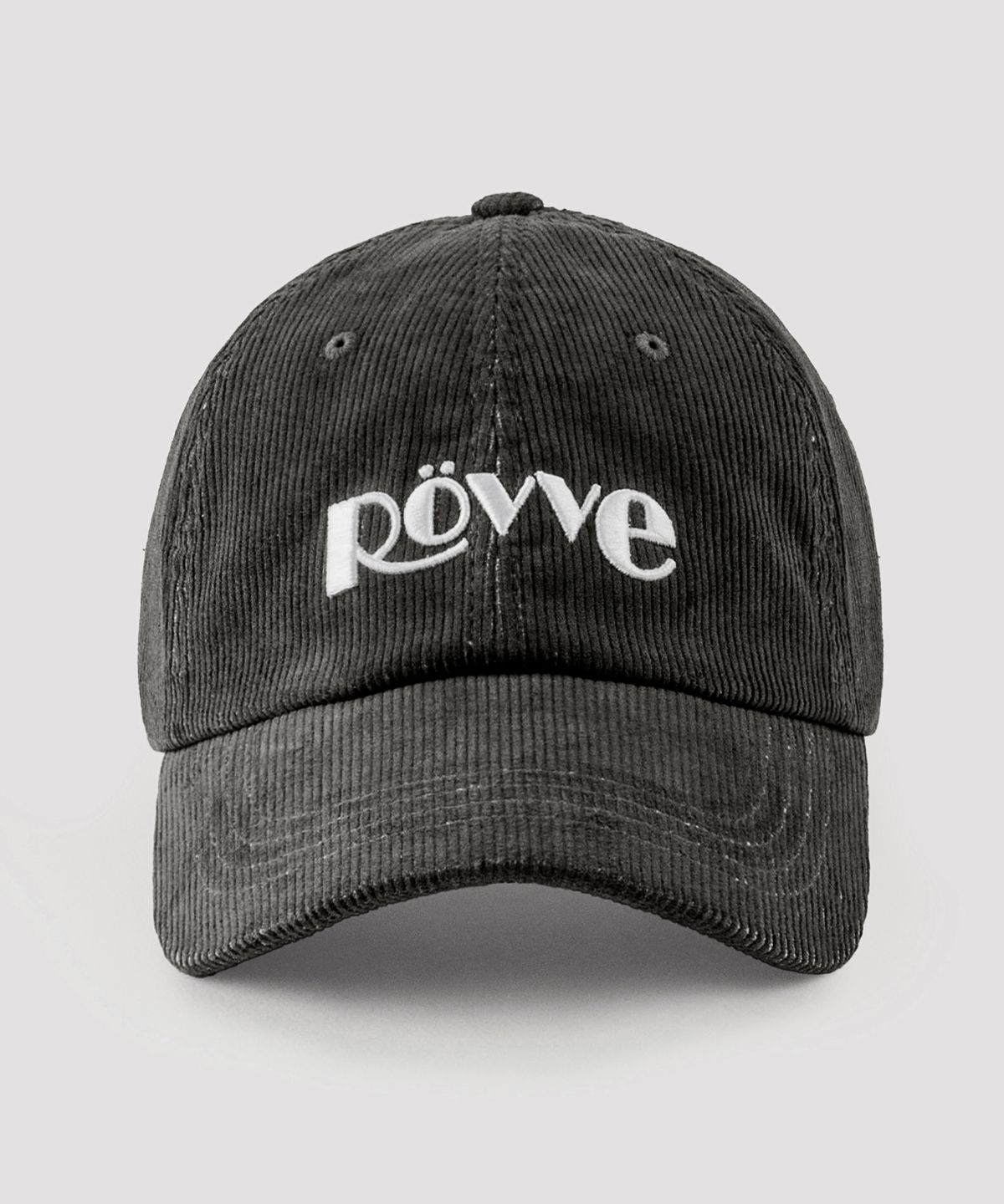 뢰브(ROVVE) Pigment Corduroy Logo Cap (Dark Gray)