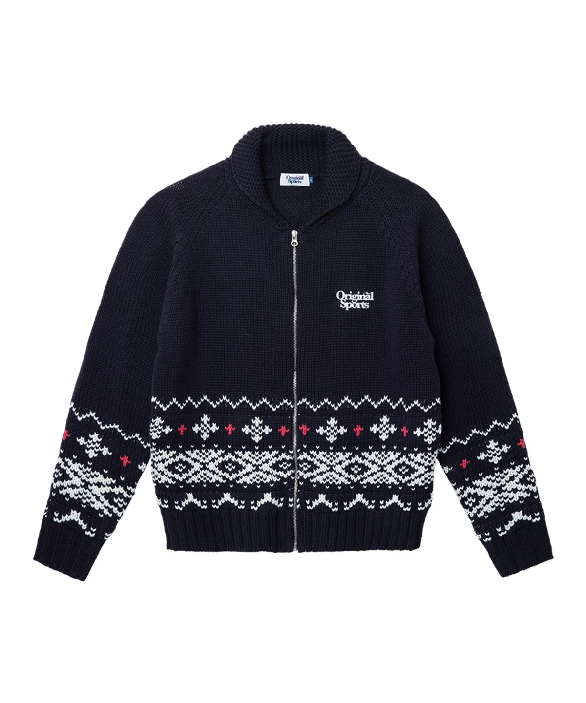 프로-스펙스(PRO-SPECS) NORDIC GRAPHIC POINT CARDIGAN NAVY