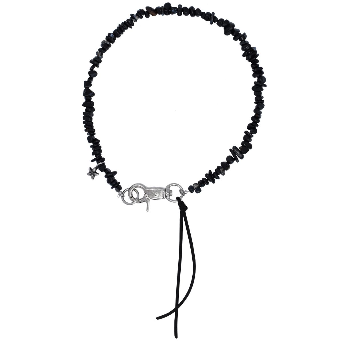 인시에(INSIE) black hook irregular necklace #03