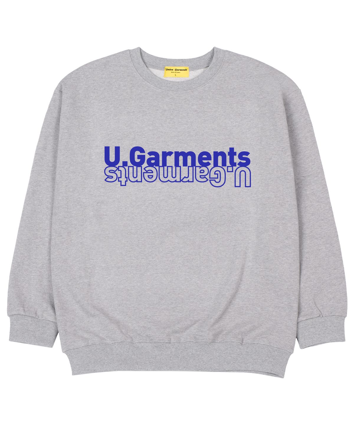유니온가먼츠(UNION GARMENTS) U가먼츠 쭈리 오버핏 맨투맨 티셔츠 그레이
