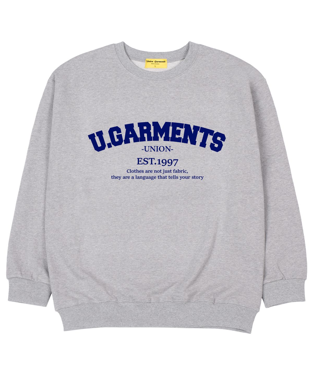 유니온가먼츠(UNION GARMENTS) 1997아치가먼츠 쭈리 오버핏 맨투맨 티셔츠 그레이