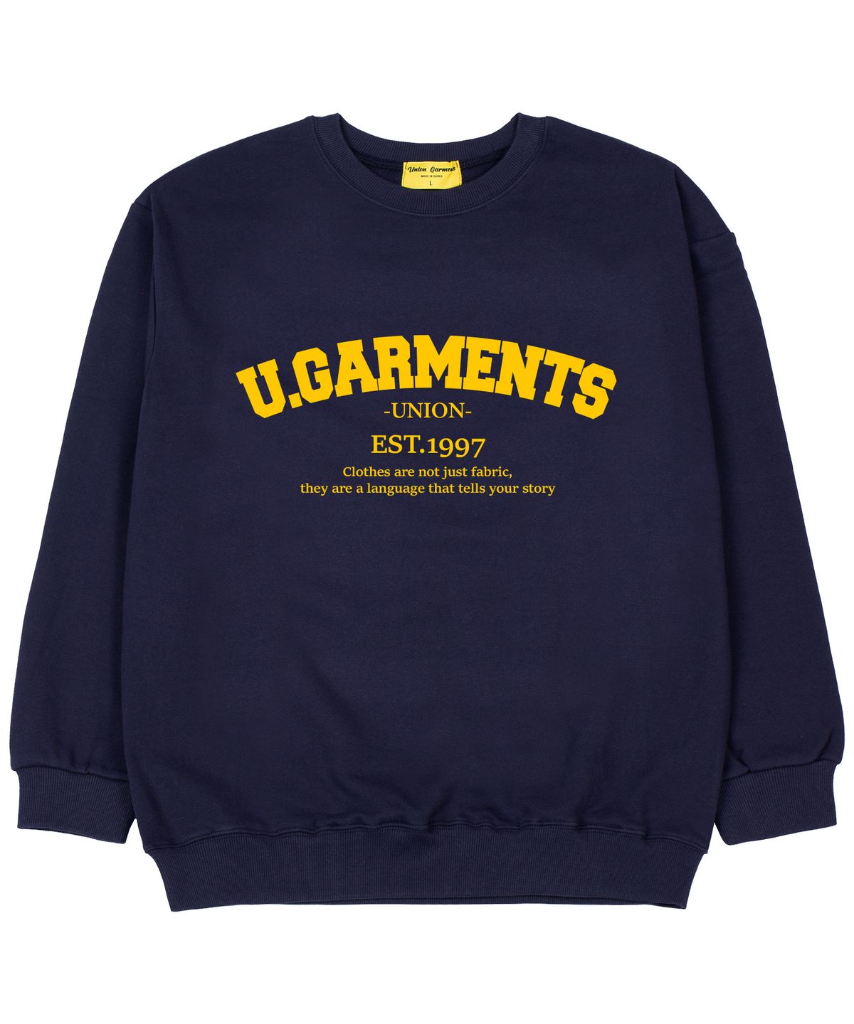 유니온가먼츠(UNION GARMENTS) 1997아치가먼츠 쭈리 오버핏 맨투맨 티셔츠 네이비