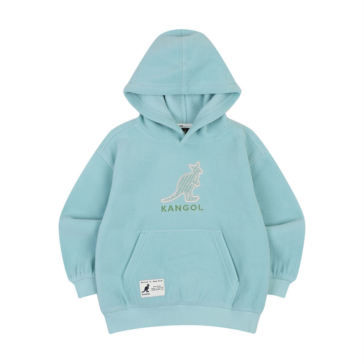 캉골키즈(KANGOL KIDS) 코듀로이 빅 로고 플리스 후디 QD 0003 민트